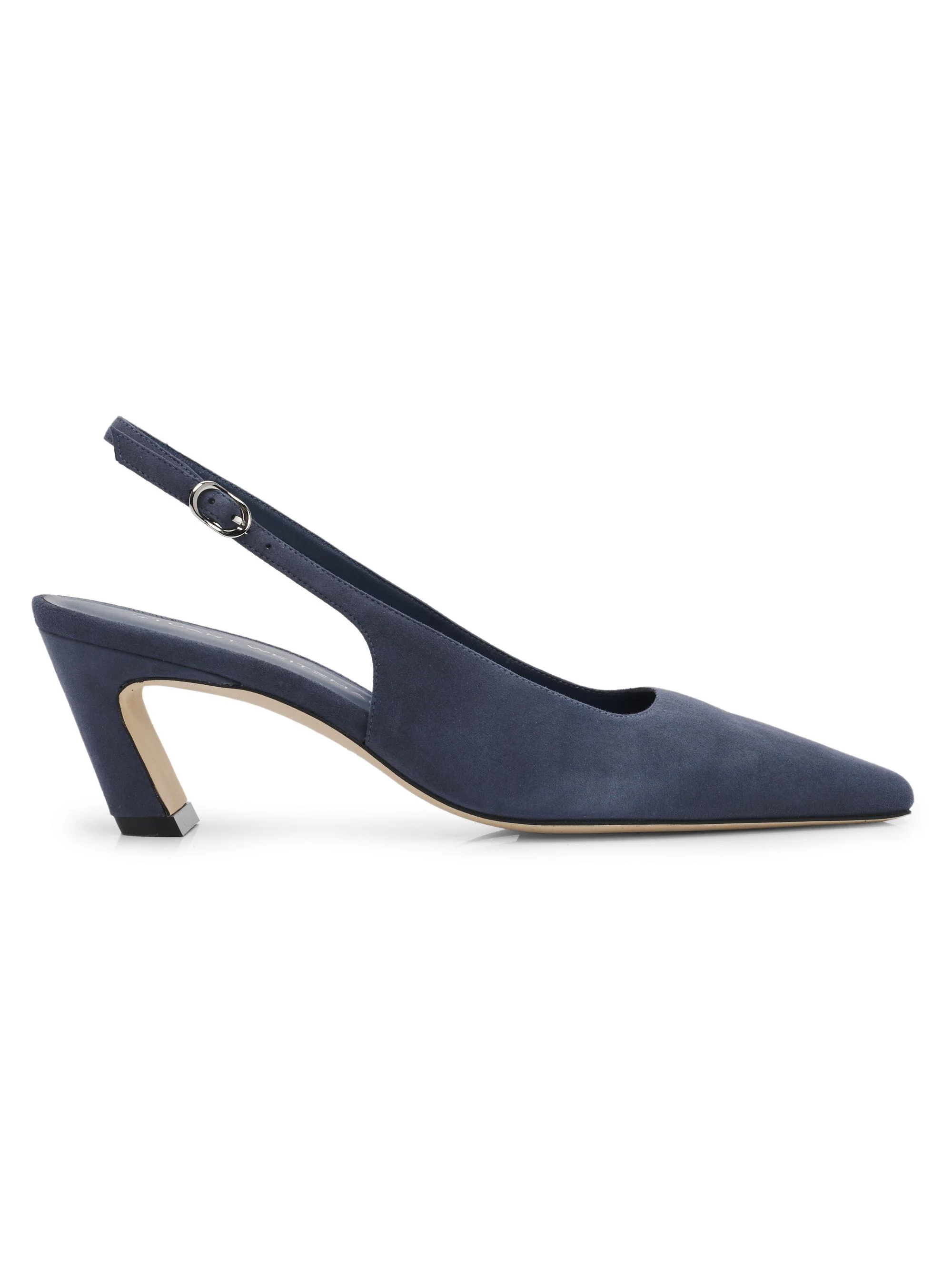 Women's Stassi 50MM Suede Slingback Pumps - Stormy Blue - 1