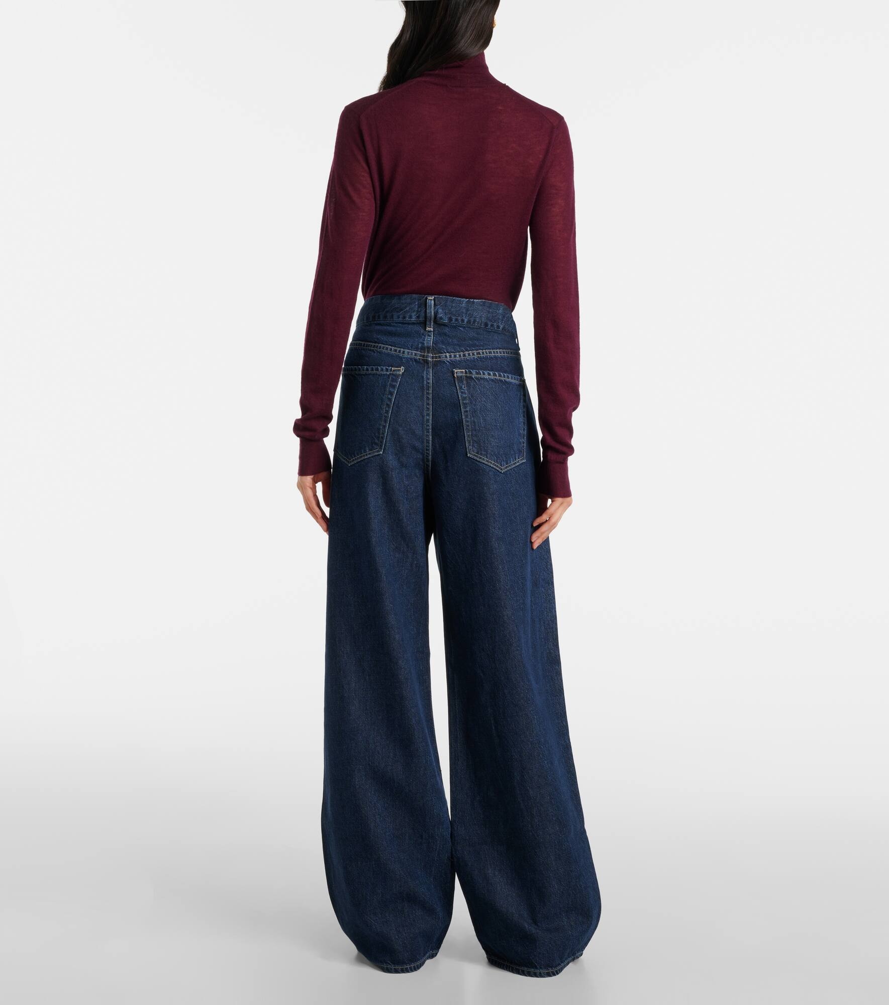 Petra high-rise wide-leg jeans - 3