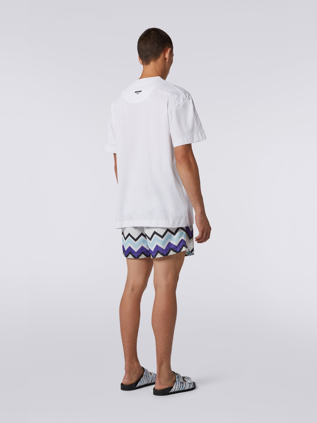 Zigzag cotton jersey crew-neck T-shirt - 4