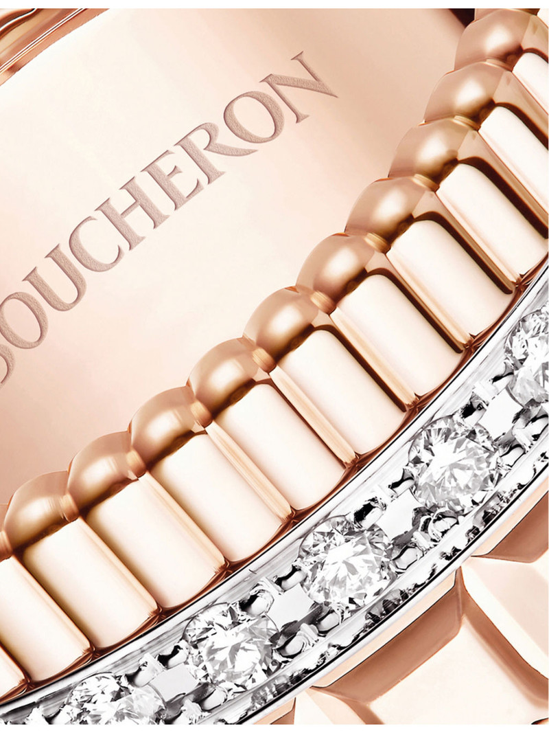Boucheron Quatre Radiant Edition rose-gold and 0.51ct diamond ring outlook