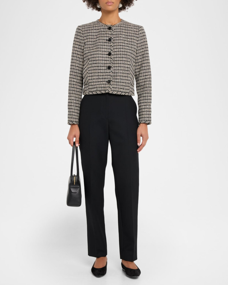 Theory Crewneck Woven Cardigan outlook