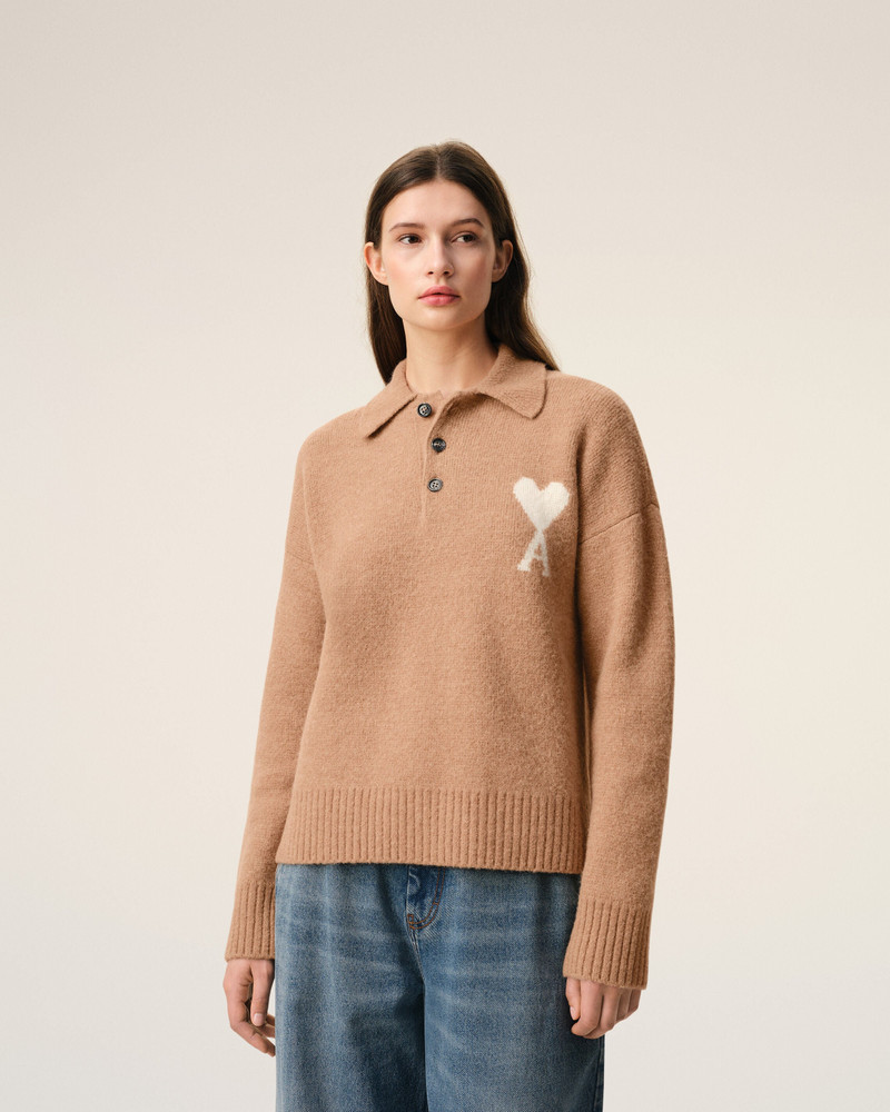 BROWN ALPACA AMI DE COEUR POLO 3