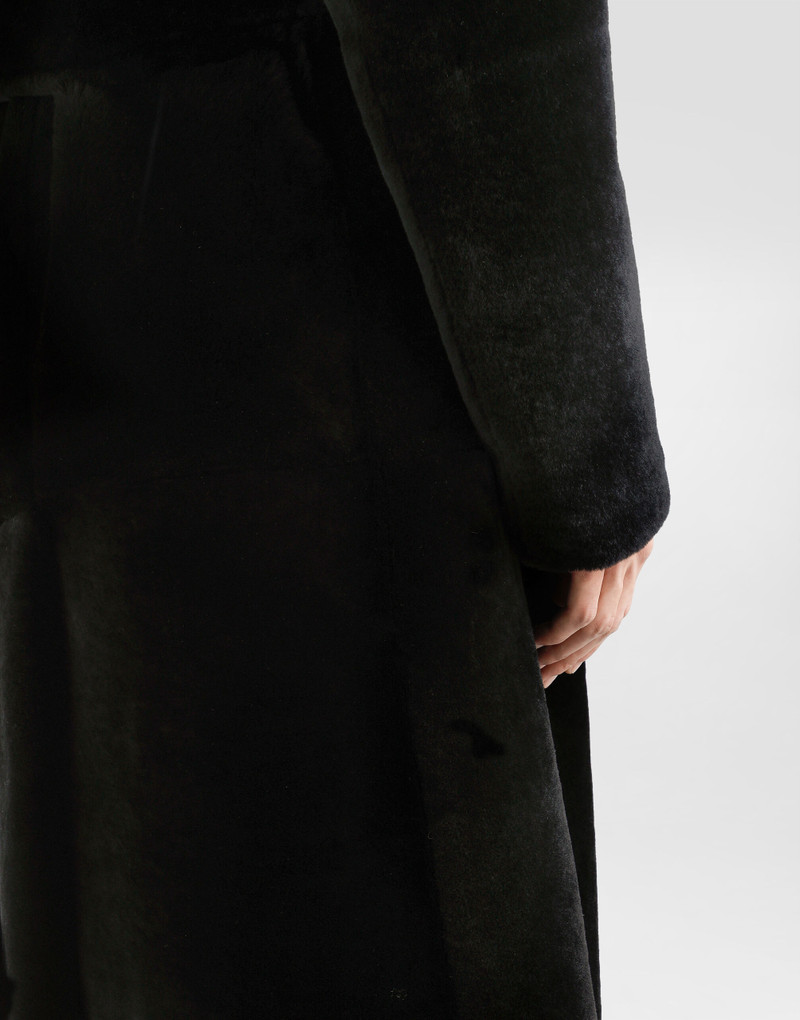 Single-breasted shearling coat 5