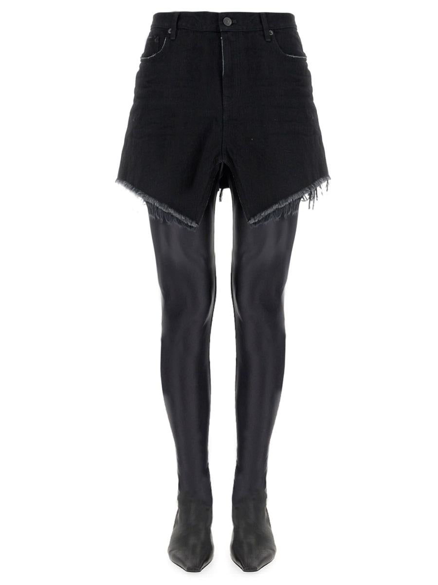 ミニスカート BALENCIAGA FW22 MINI CUT-UP SKIRT (704541_TBP471029) BALENCIAGA Balenciaga Mini Cut-Up Skirt | baltini | REVERSIBLE