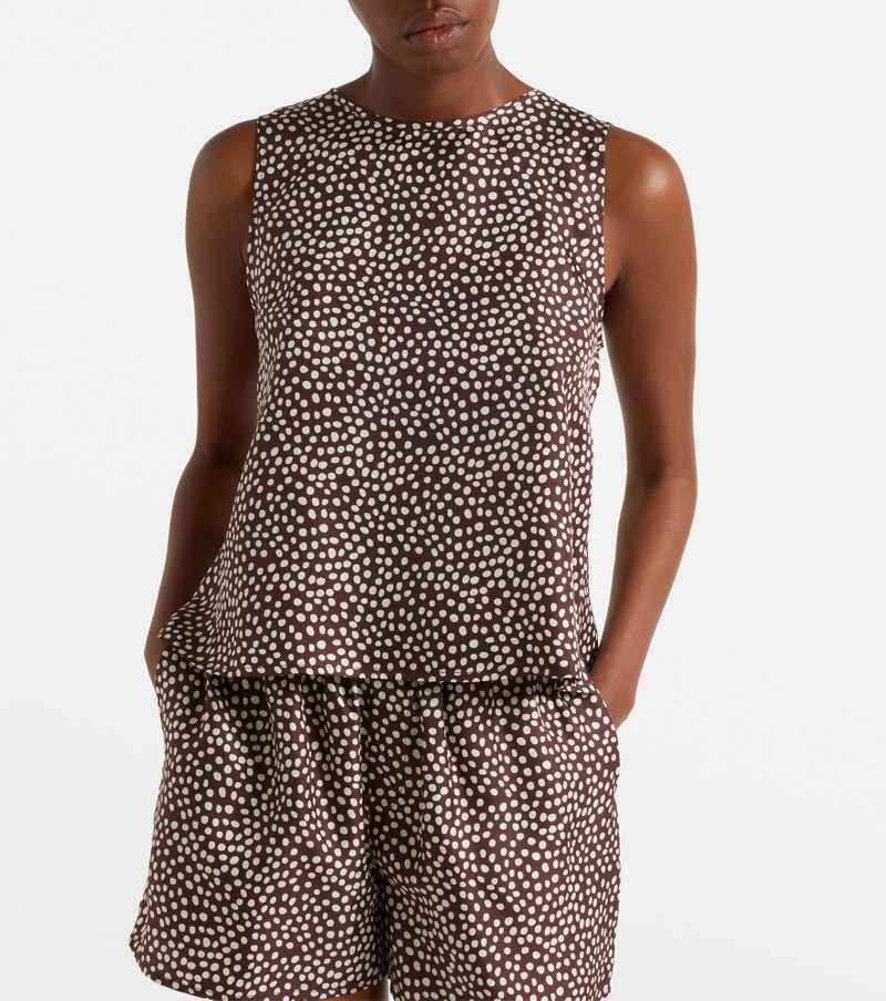 ASCENO Sofia silk twill tank top outlook