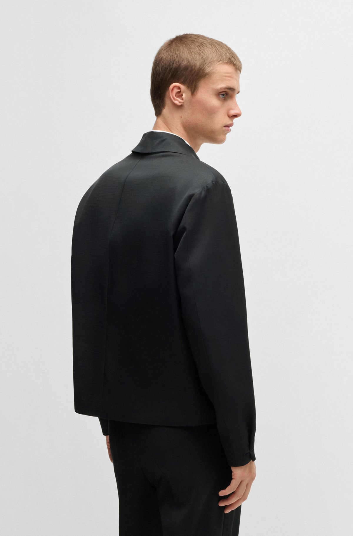 HUGO FORWARD JACKET IN WOOL-BLEND TWILL - 4