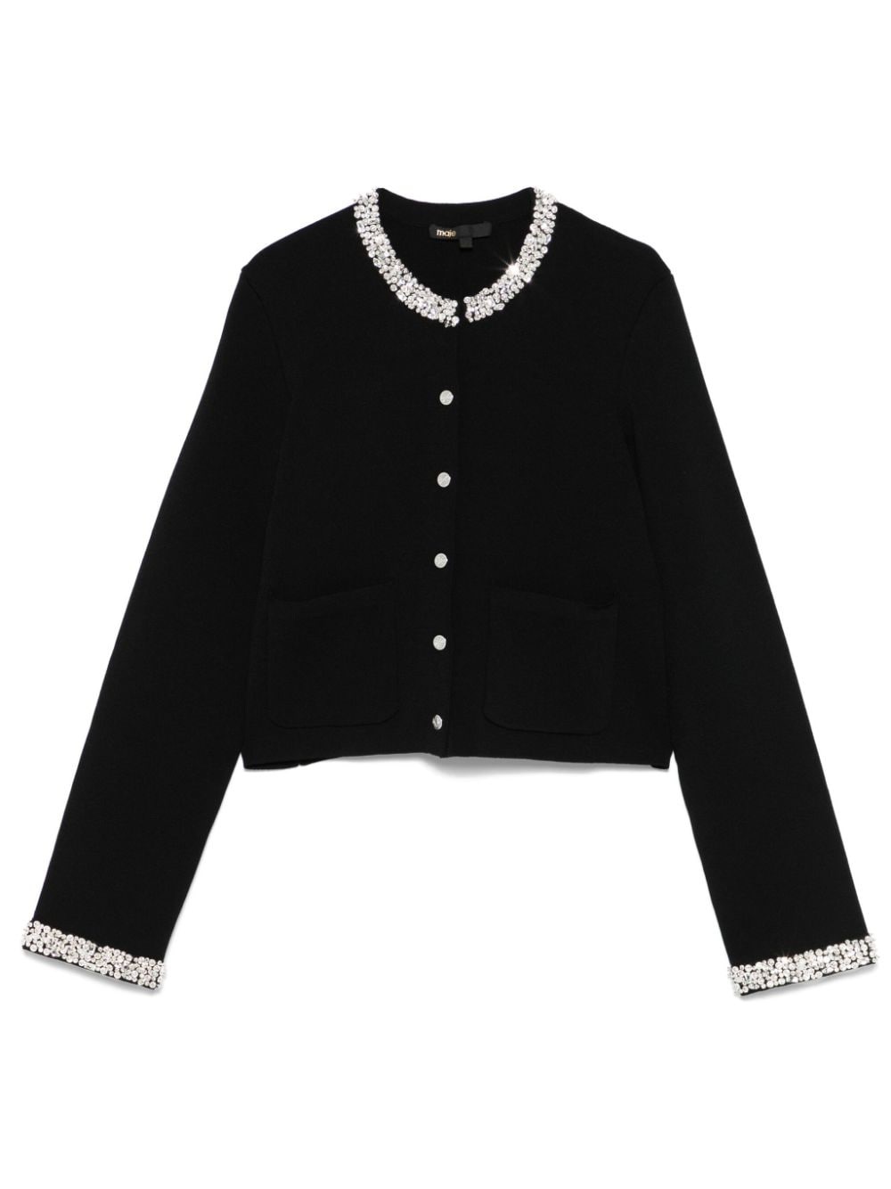 crystal-embellished cardigan - 1