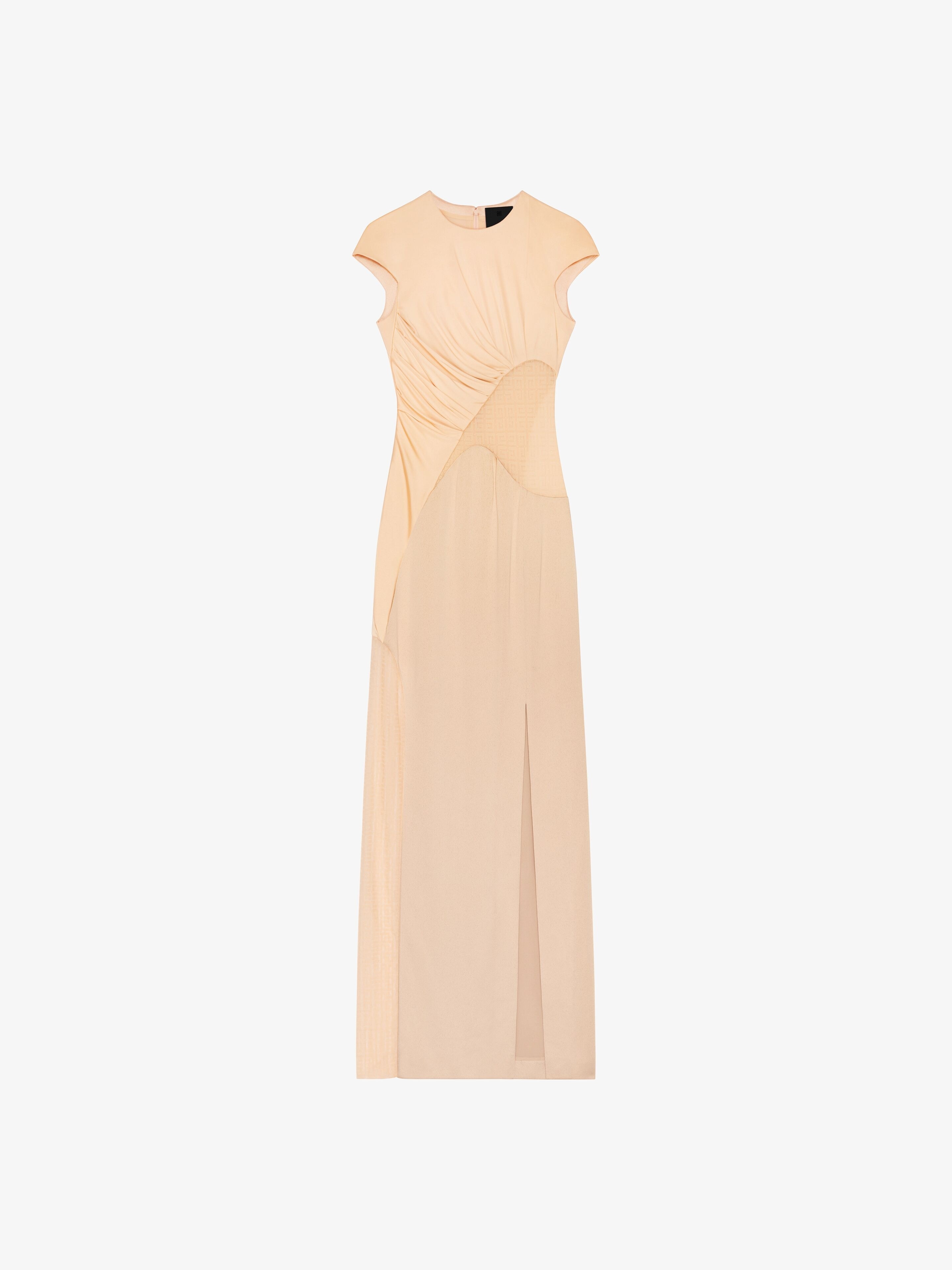 EVENING SATIN DRESS AND 4G LACE - 1