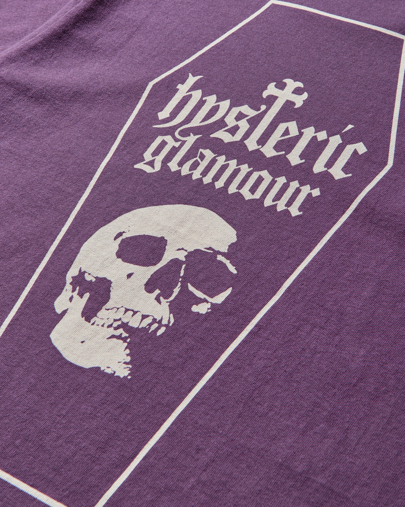 Men's Glamour Skull Coffin T-Shirt Purple 4