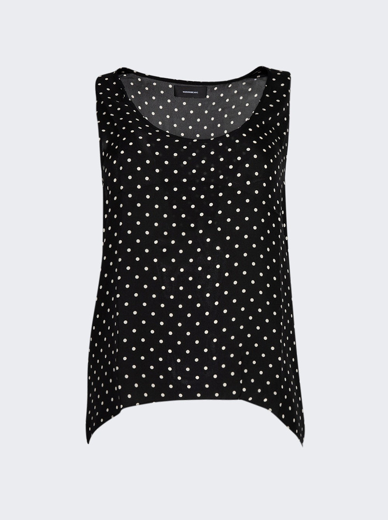 Polka Dot Tank Black - 1