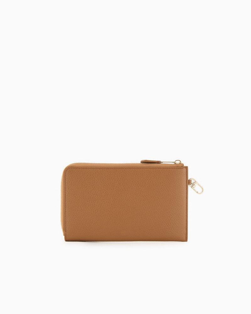 GIORGIO ARMANI PEBBLED LEATHER WALLET WITH WRAPAROUND ZIP outlook