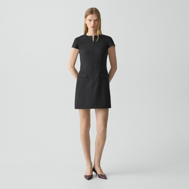 Zip Mini Dress in Good Wool 2