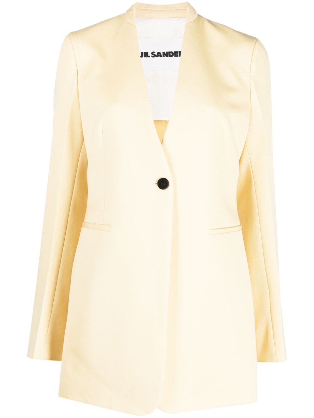 single-breasted wool blazer - 1