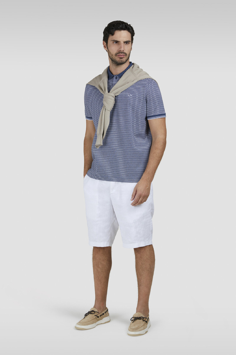 Paul & Shark POLO IN JASPÉ PIQUÉ COTTON WITH STRIPED PATTERN outlook