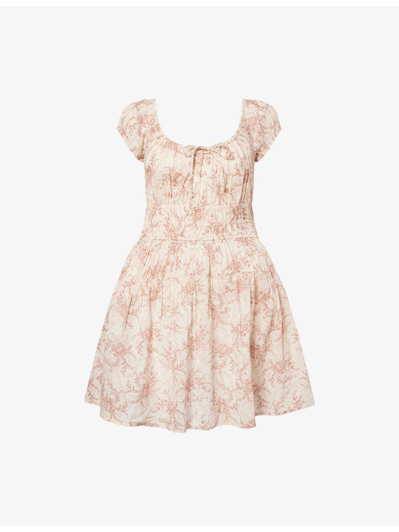 Rosewood Floral Cotton Mini Dress 1