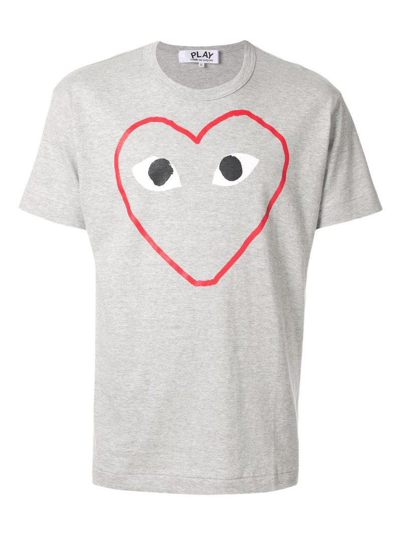 heart-print T-shirt 1