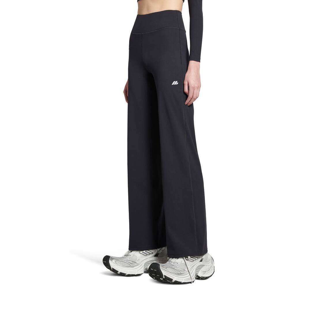 Activewear Flared Slim Pants in Black - 5