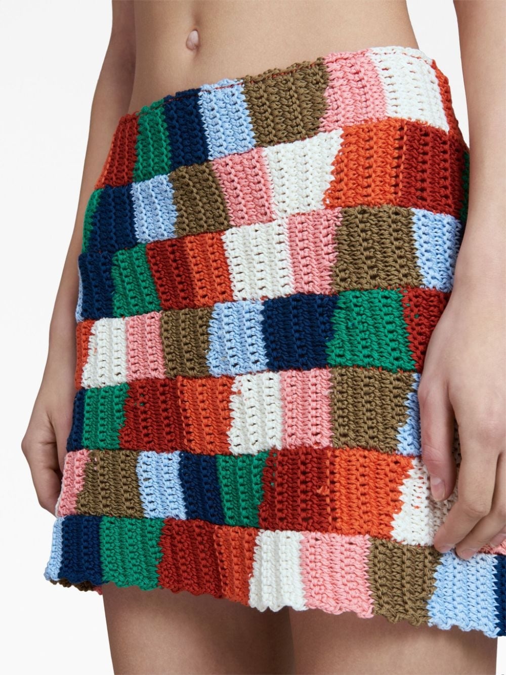 colour-block knitted skirt - 5