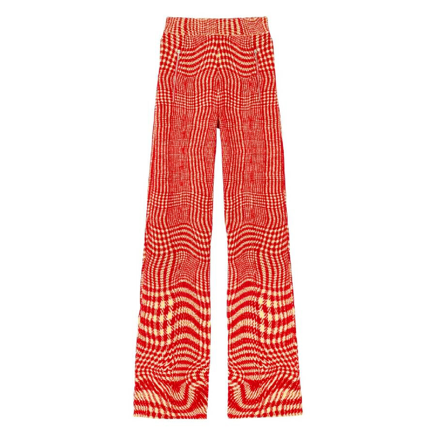 Burberry Houndstooth Wool-Blend Trousers - 5