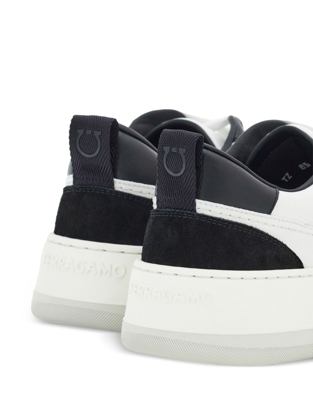 two-tone leather sneakers - 3