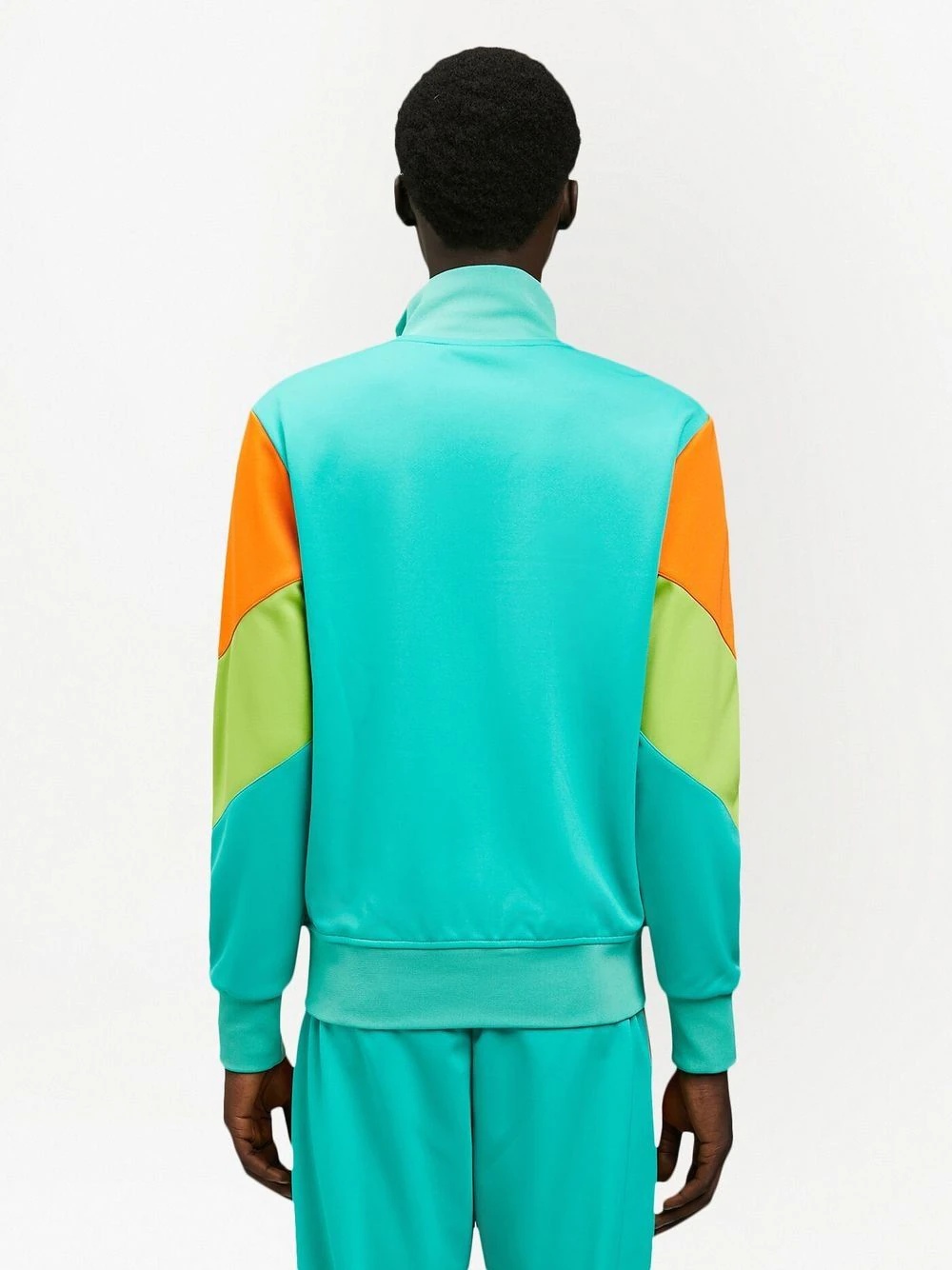 V COLORBLOCK TRACK JKT FOREST GREEN WHI - 4