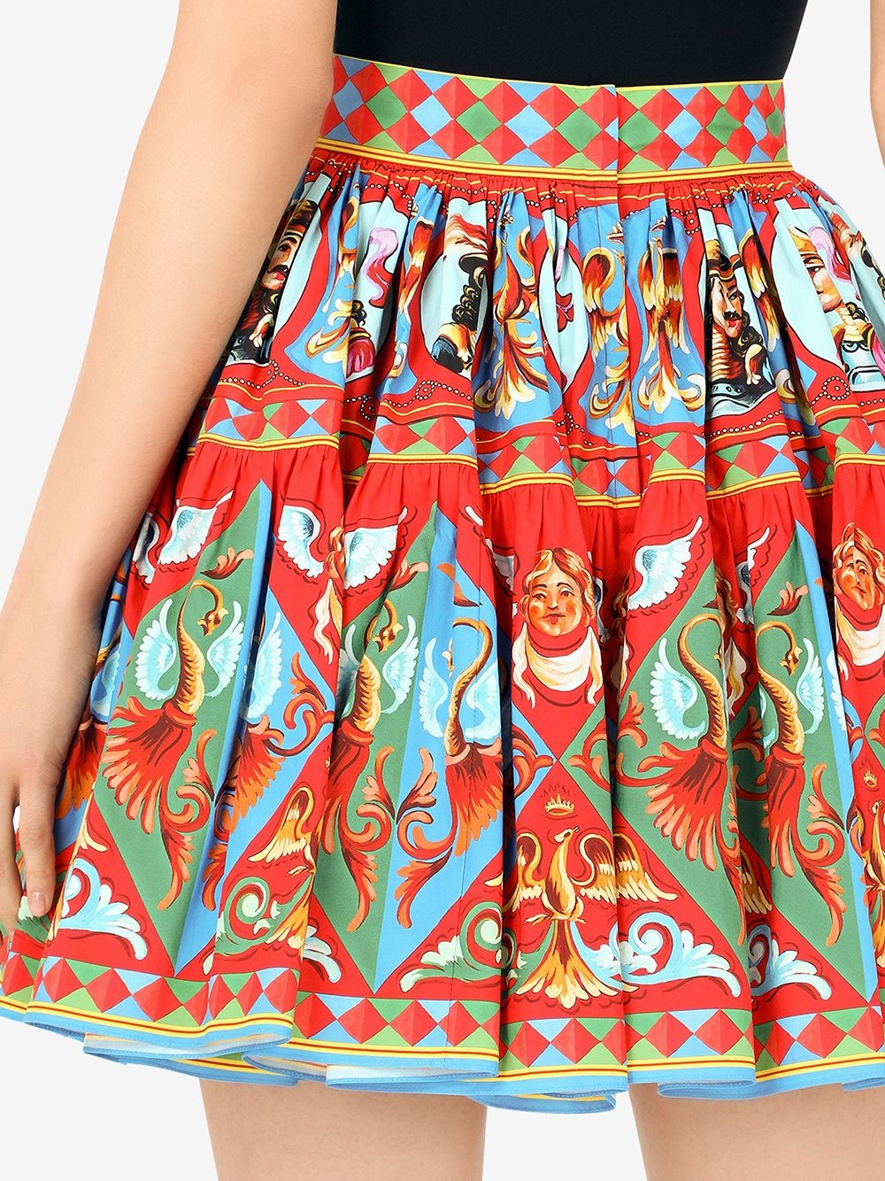 graphic-print flared skirt - 5