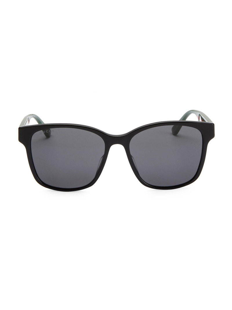 Men's 56MM Unisex Acetate Sunglasses - Black 1