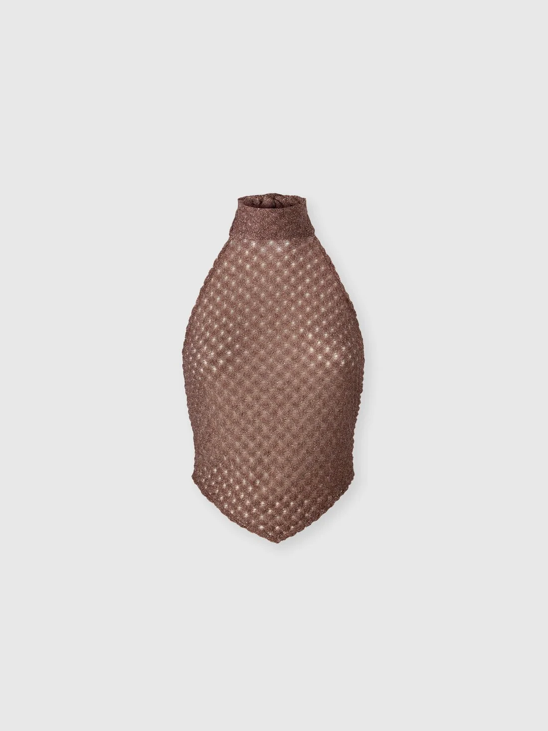 Scarf top in lamé viscose with spiderweb motif - 1