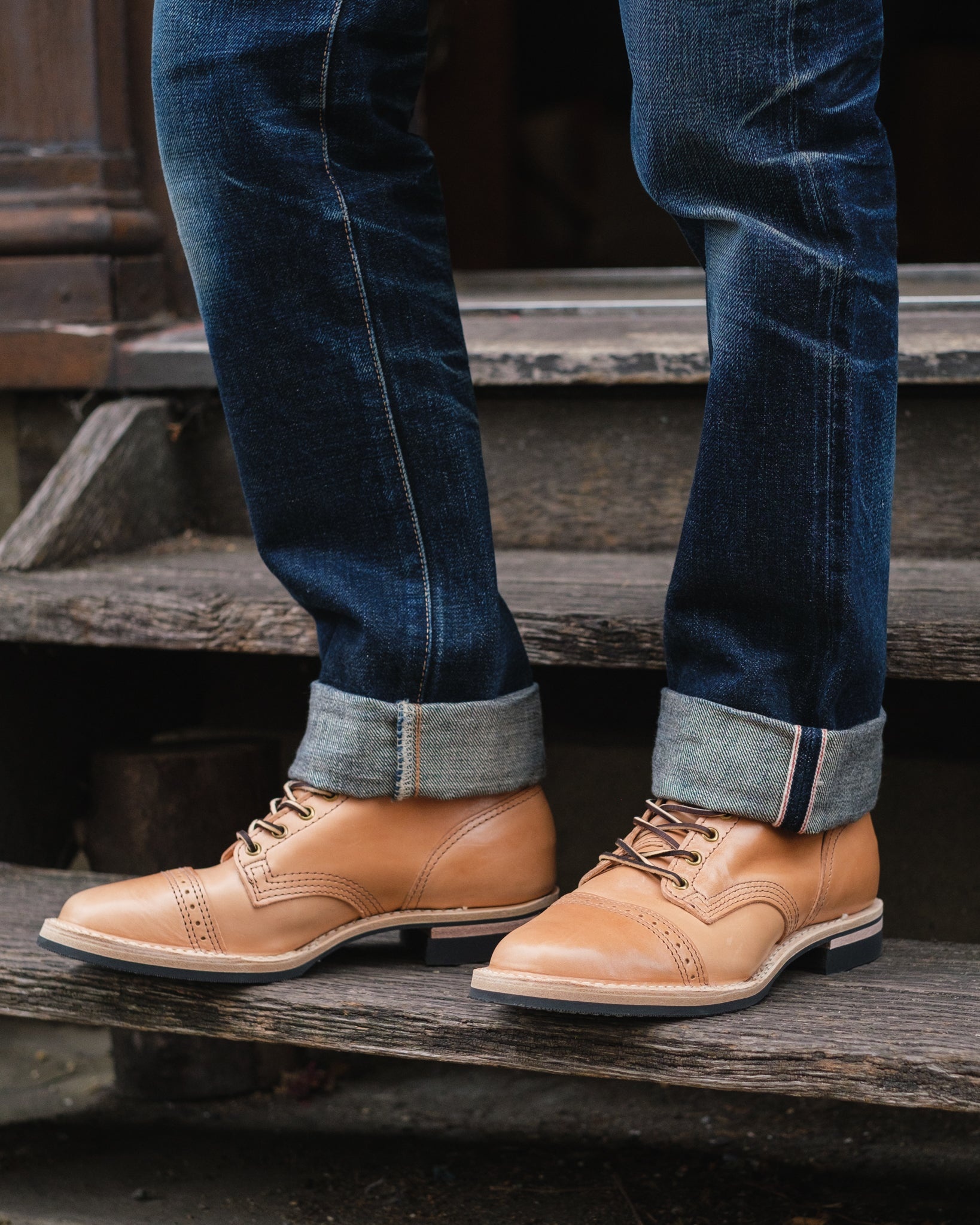 IRON HEART INT'L X WESCO® 7" TOE CAP BOOT - THE "GUILDSMAN" - NATURAL HORSEHIDE - 2