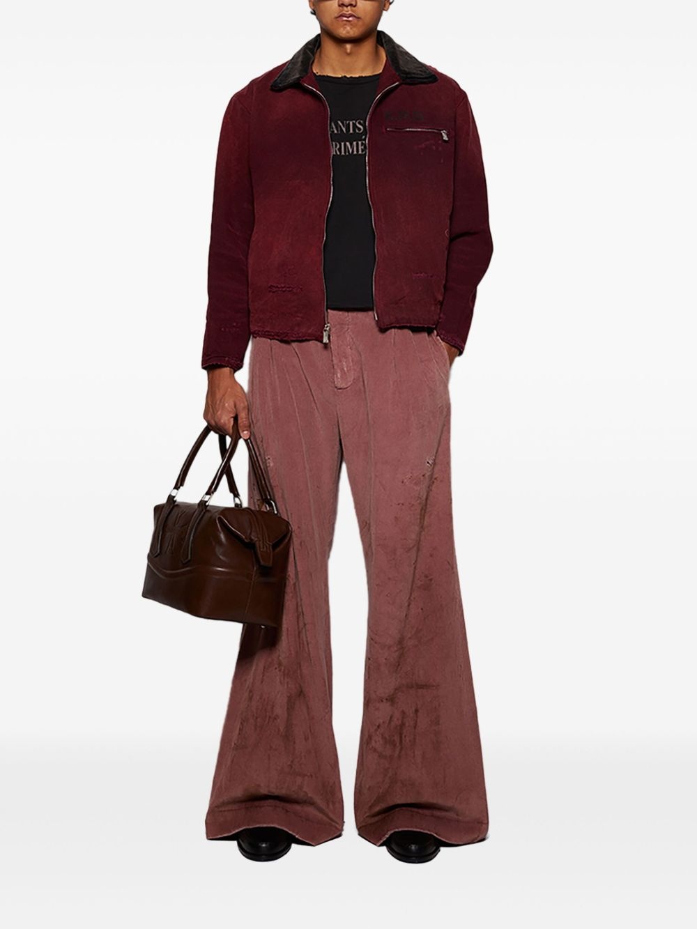 wide-leg corduroy trousers - 2