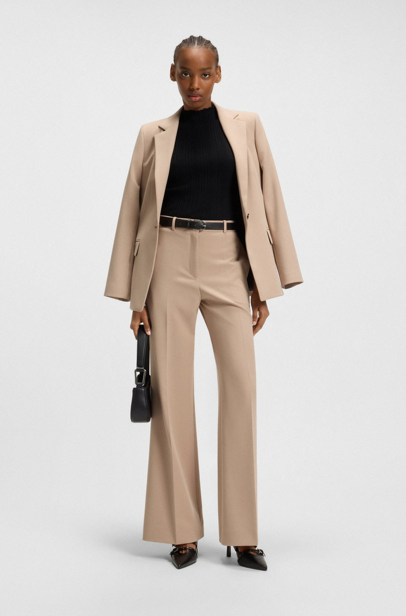 HUGO REGULAR-FIT PANTS WITH WIDE LEG IN STRETCH FABRIC outlook