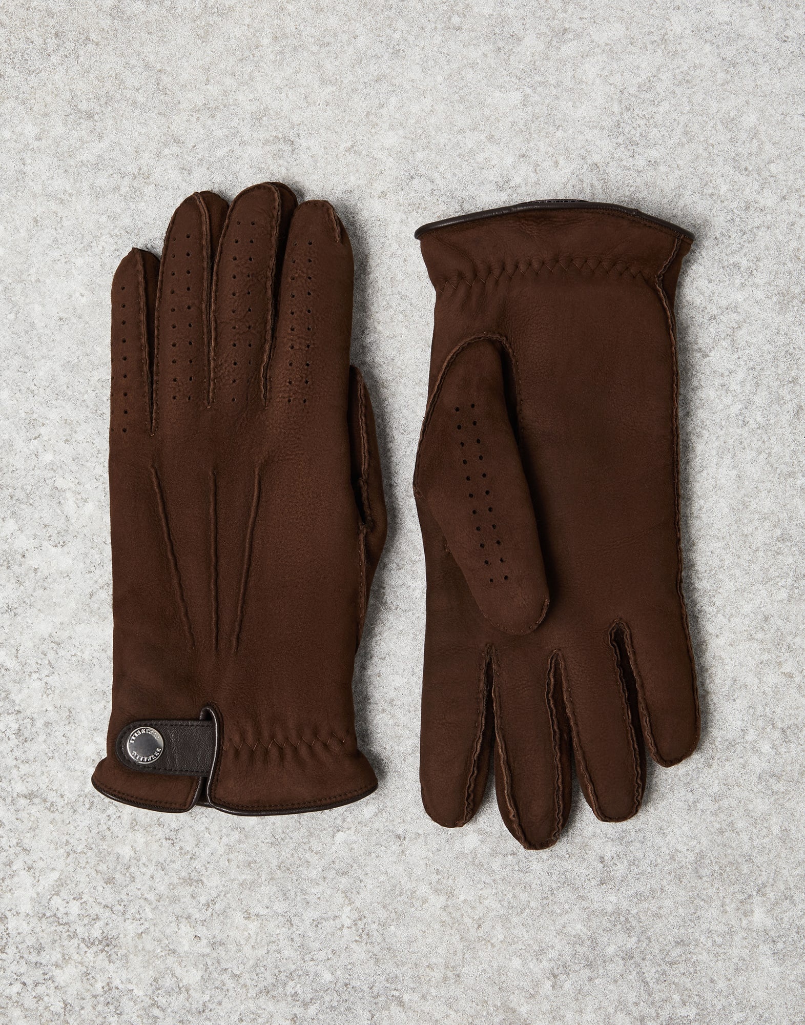 Suede shearling gloves - 1