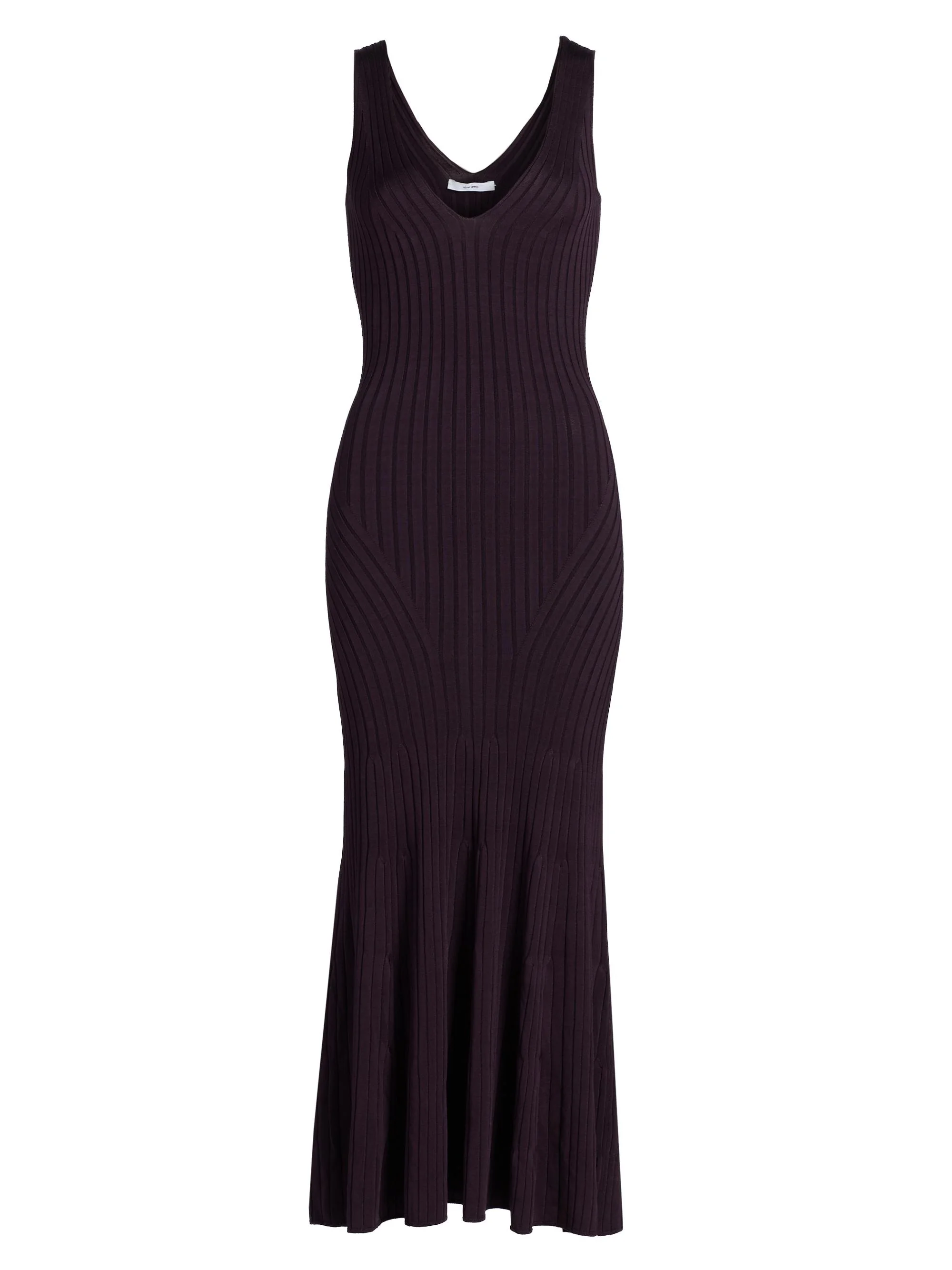 Women's Sleeveless Rib-Knit Midi-Dress - Aubergine - 1