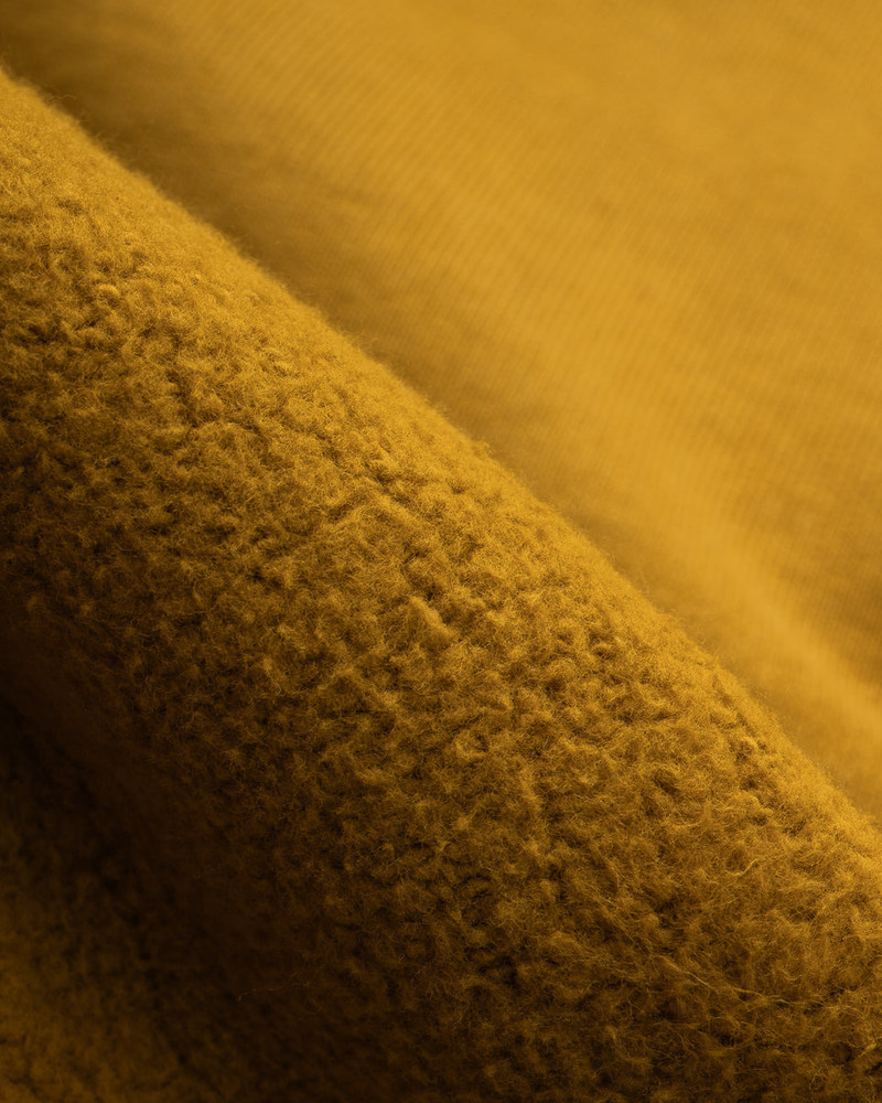 IHSW-81L-MUS-NP 14OZ ULTRA HEAVYWEIGHT LOOPWHEEL COTTON ZIPPERED HOODIE - MUSTARD 8