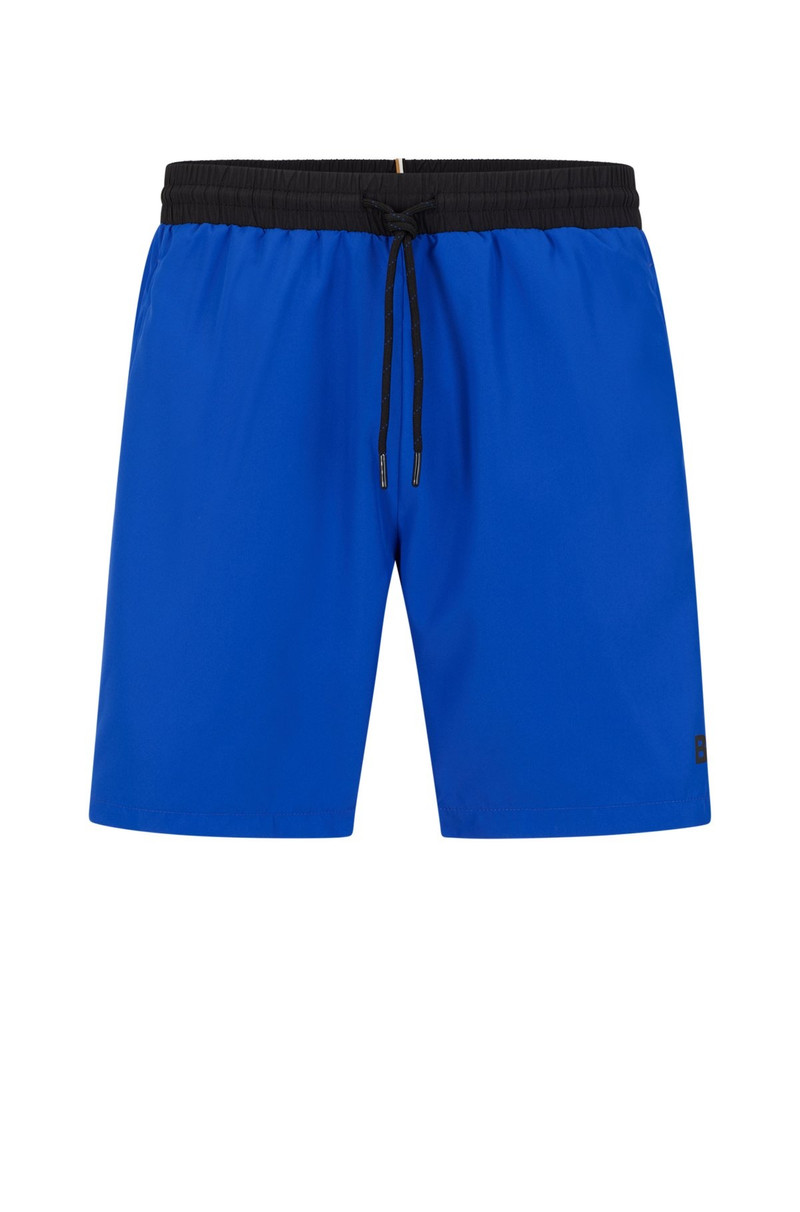 CONTRAST-LOGO SWIM SHORTS - 1