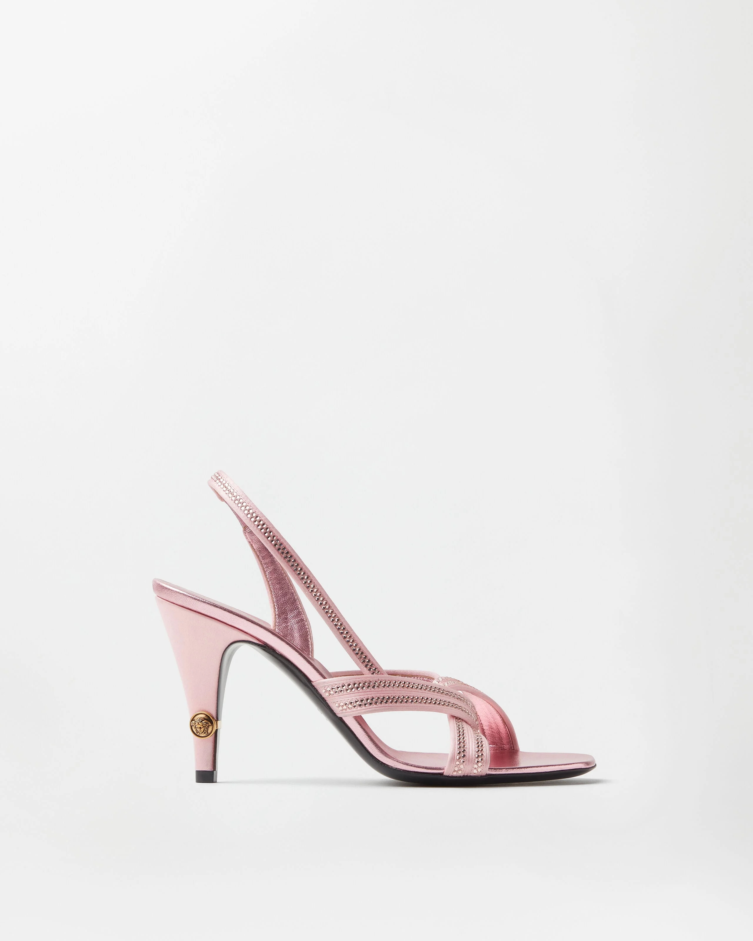 Gianni Embellished Nappa & Satin Slingbacks 90 mm - 1