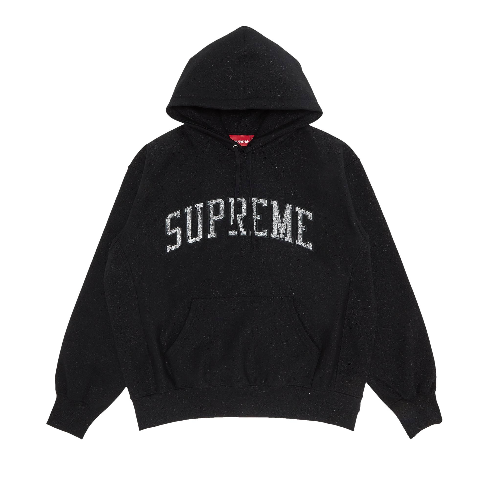 Supreme Glitter Arc Hooded Sweatshirt 'Black'