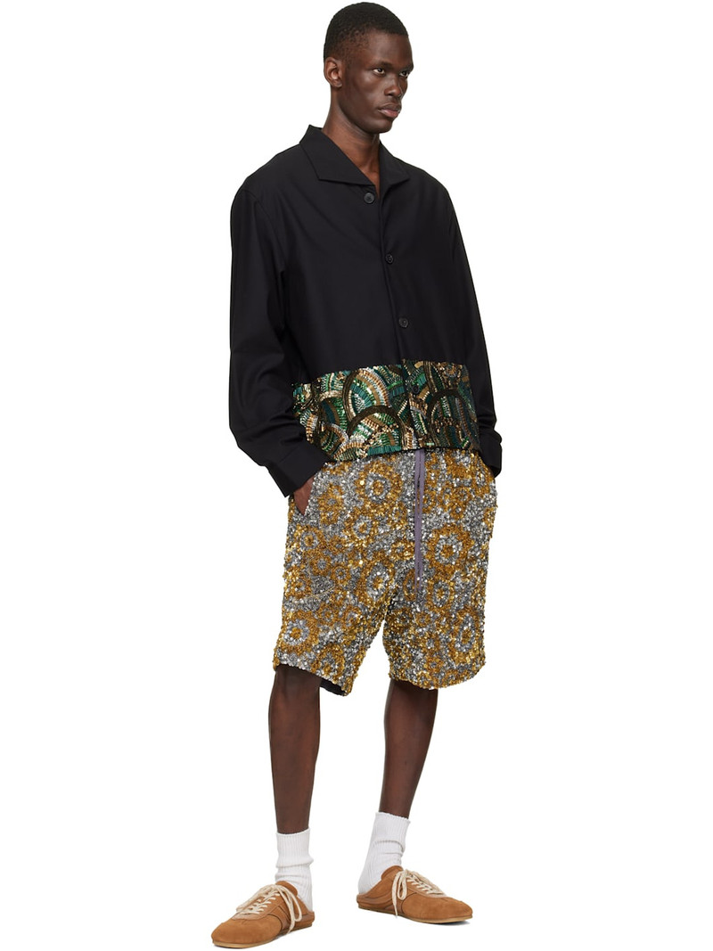 Dries Van Noten Black Sequinned Shirt outlook