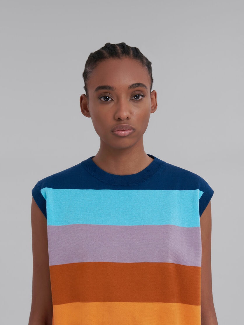 MULTICOLOURED VEST WITH MAXI STRIPES - 4