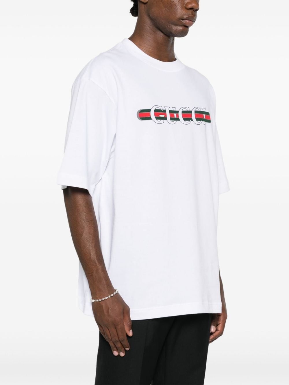 logo-print cotton T-shirt - 3