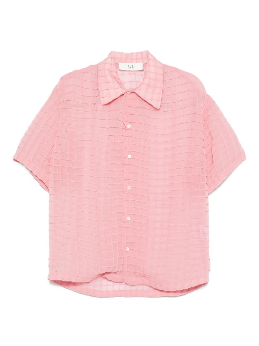 Sergio grid-pattern shirt - 1