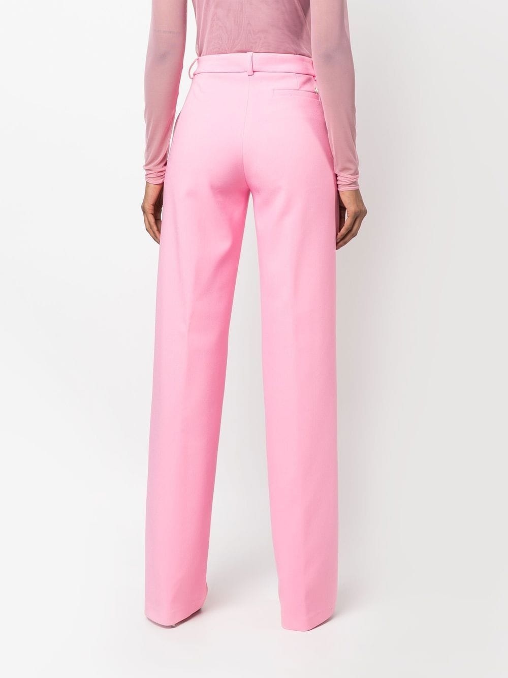 straight high-waist trousers - 4