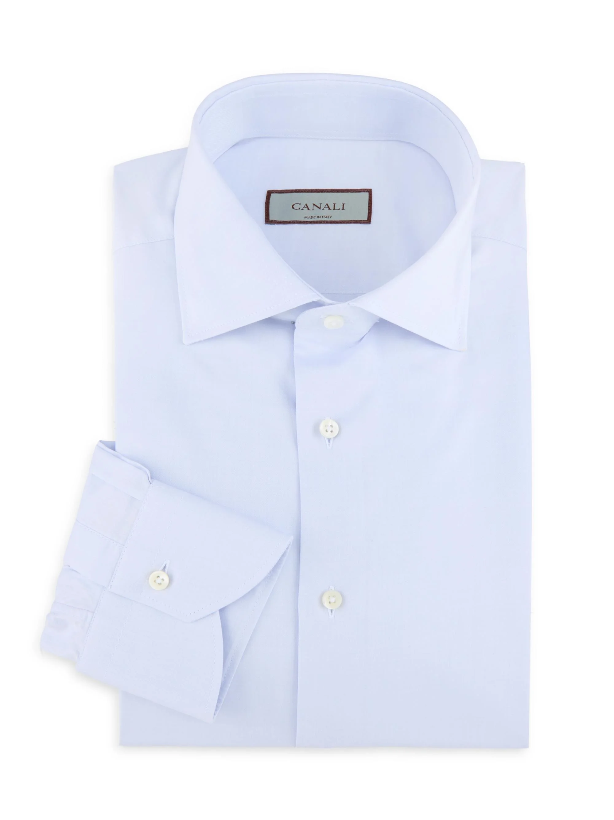 Men's Modern Fit Cotton Dress Shirt - Light Blue - 1