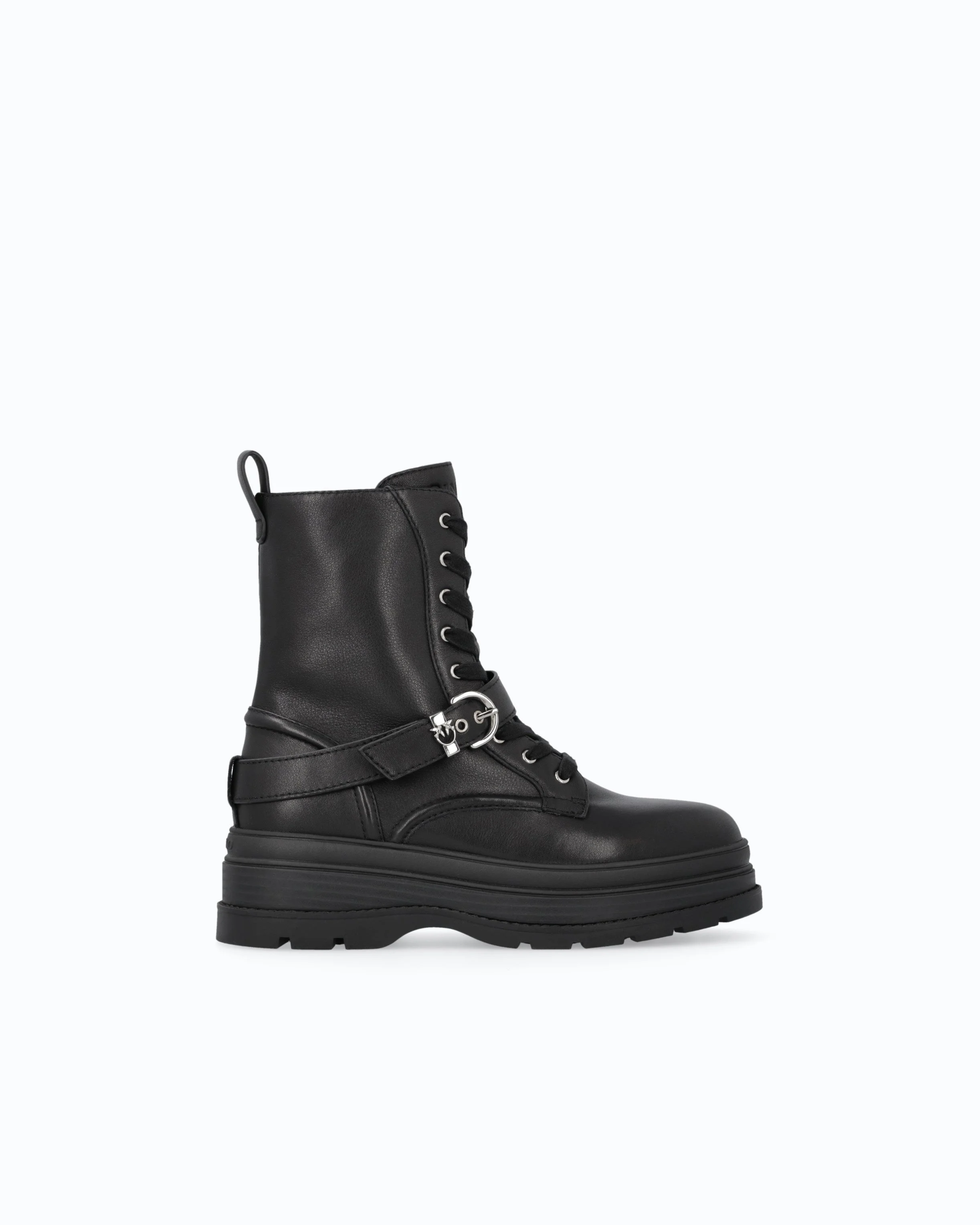 LEATHER COMBAT BOOTS WITH STRAP - 1