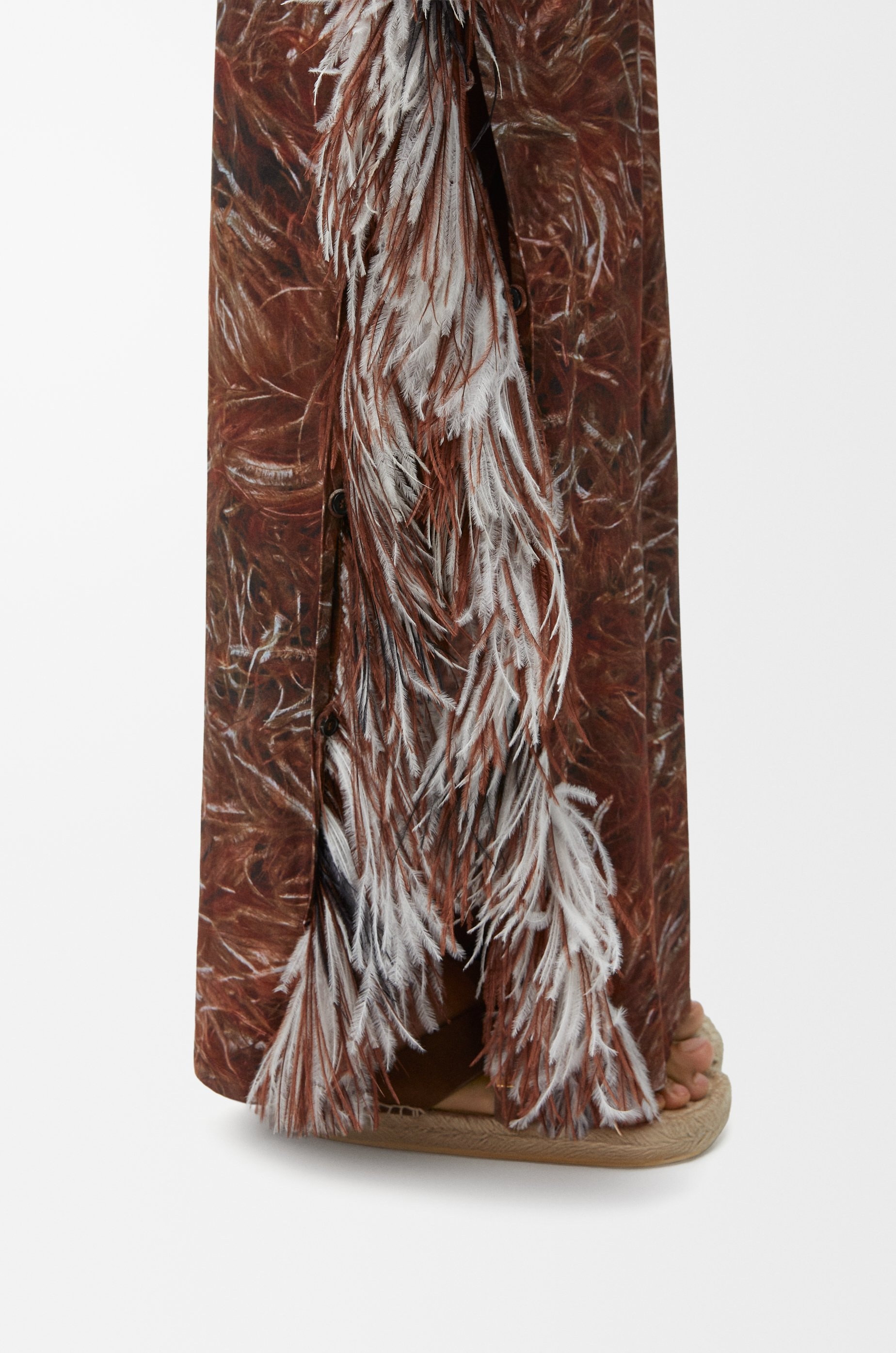 Feather tank dress in modal - 4