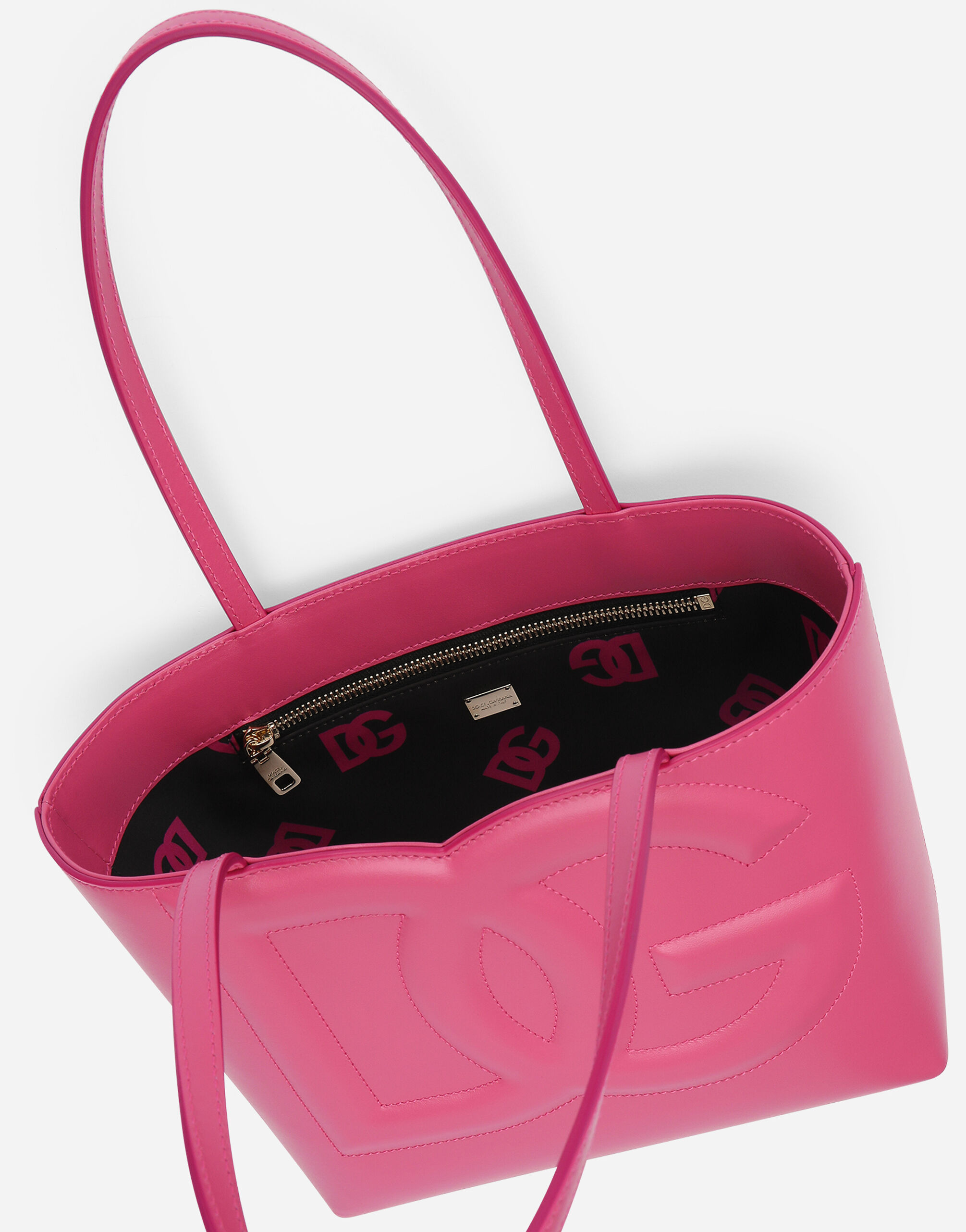 Small calfskin Logo shopper - 5