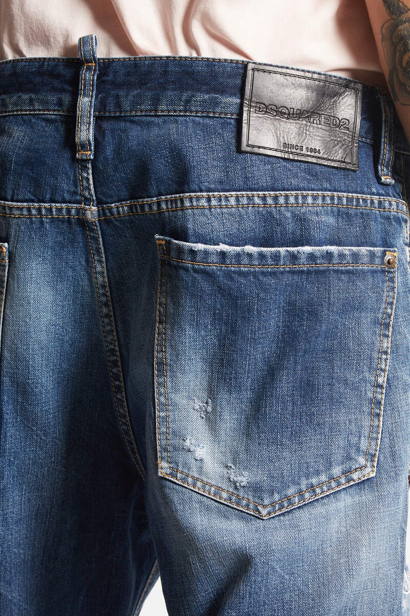 DARK RIPPED WASH BRO JEANS 6