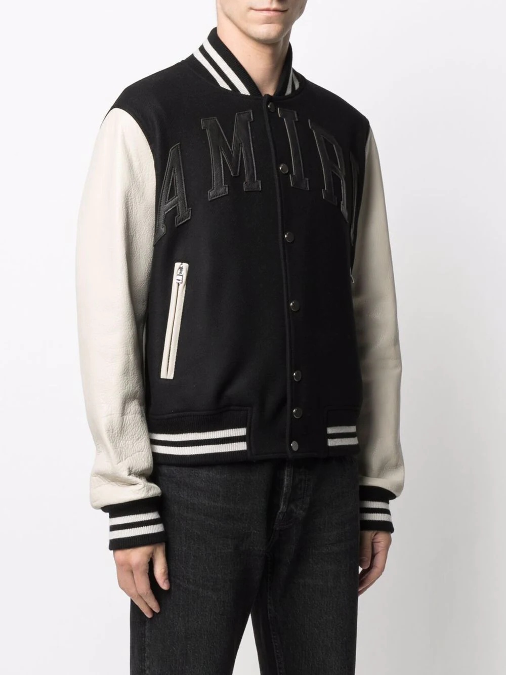 logo-appliqué varsity bomber jacket - 3