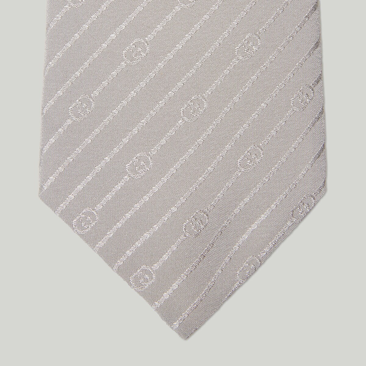Interlocking G silk crêpe tie - 4