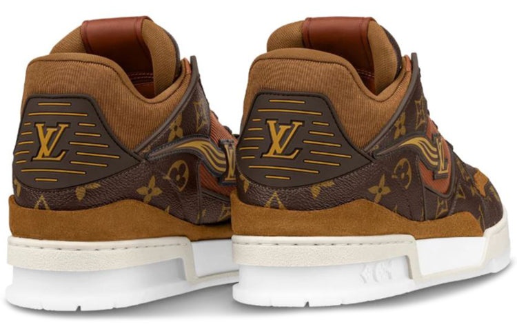 LOUIS VUITTON Trainer Ankle Sneakers 'Brown Monogram' 1A8A9S - 3